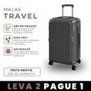 [LEVE 2 PAGUE 1] Mala de Viagem Travel em ABS com Rodinhas 360° Alça Ajustável e Fechamento com Senha